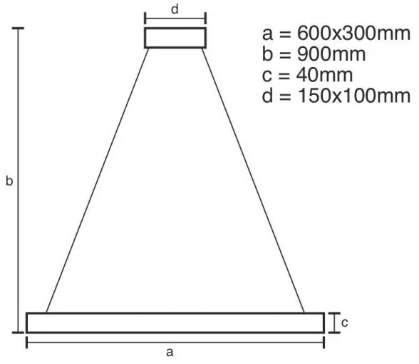 Lampadario LED Dimmerabile su cavo LED/40W/230V 3000-6500K + telecomando
