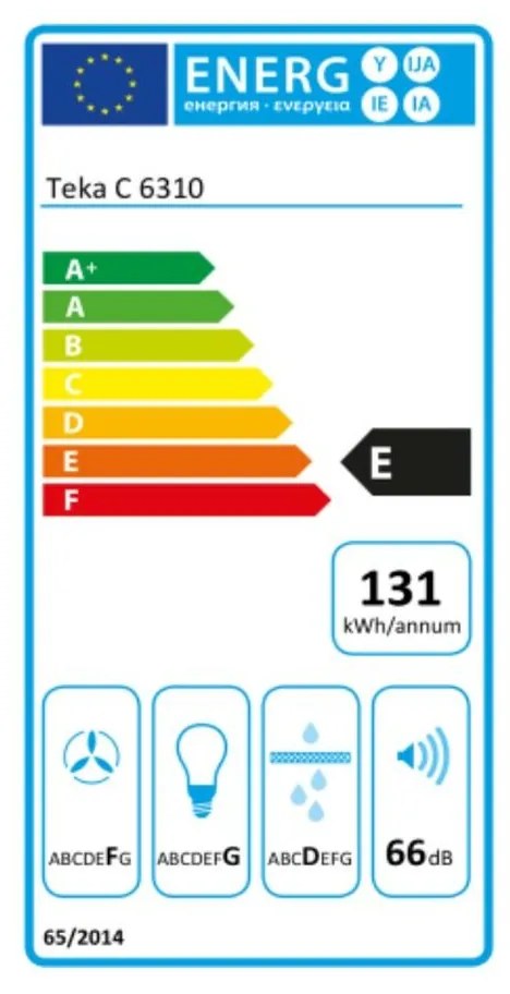 Cappa Classica Teka C6310 60 cm 235 m³/h 66 dB 130W Acciaio