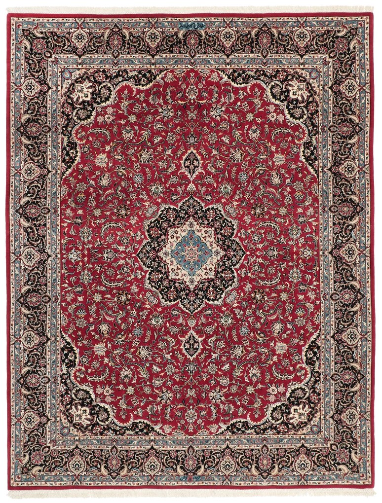 Isfahan Tappeto 200 x 260 (Iran) Annodato A Mano