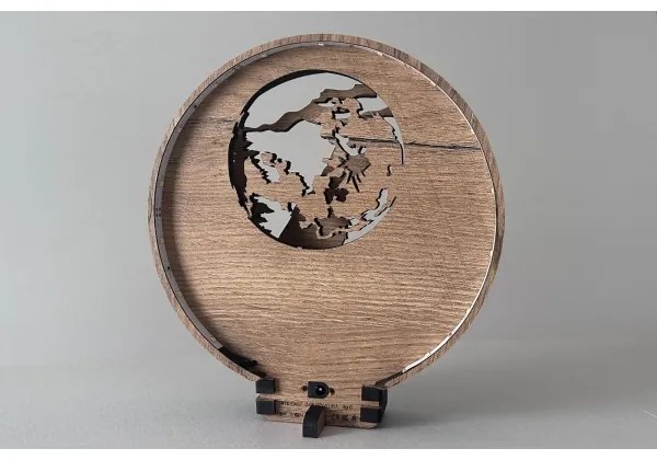 Li-Go 23574/DUB2 - Decorazione da tavolo dimmerabile a LED LED/12W/230V 20x22 cm rovere