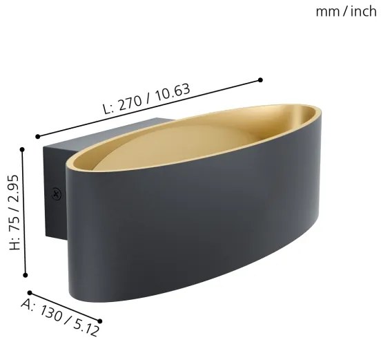 Eglo 98542 - Applique a LED MACCACARI LED/10W/230V