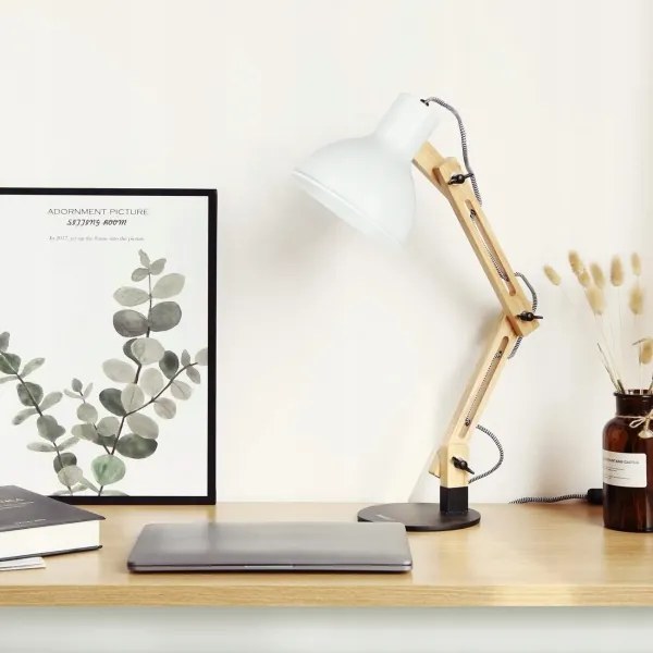 Lampada da tavolo 1xE27/40W/230V bianca/nera