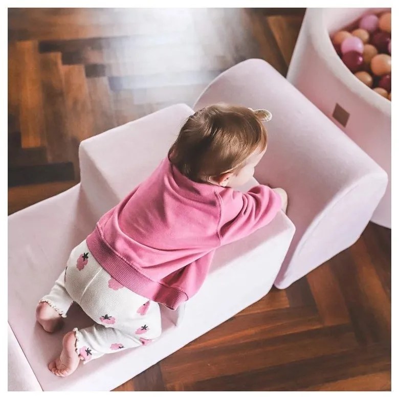 Gioco per psicomotricità grigio in velluto 3 pz altezza totale 30 cm 225x90 cm Montessori – Meowbaby