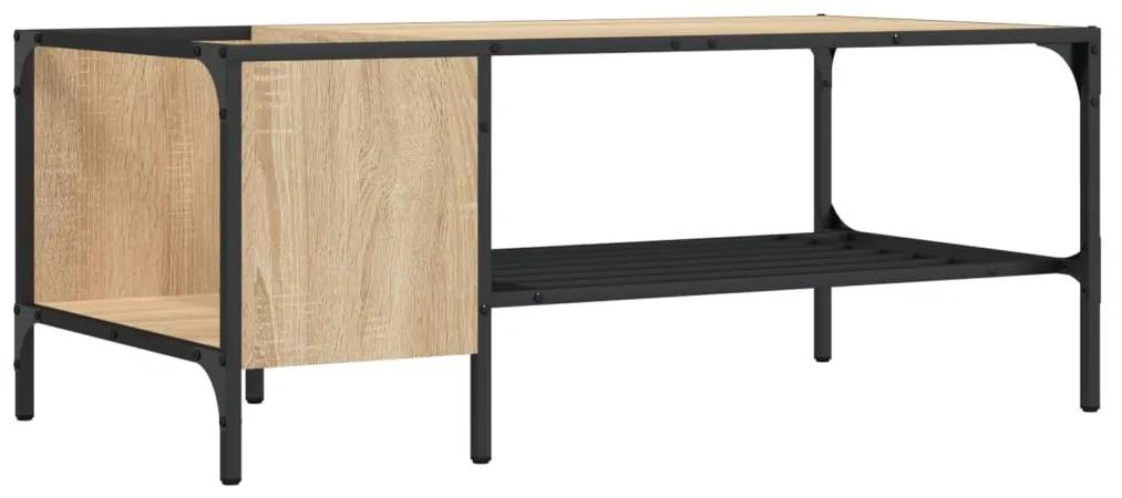 Tavolino Salotto Ripiano Rovere Sonoma 100x51x40cm Multistrato