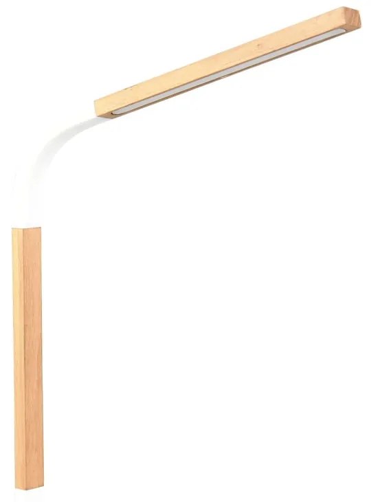Lampada da tavolo dimmerabile a LED in colore bianco e naturale con paralume in legno (altezza 73,5 cm) Norris - Trio
