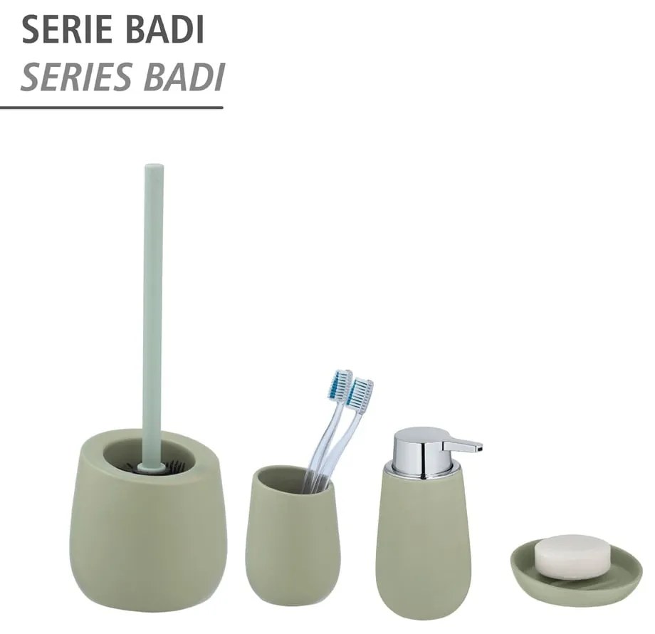 Distributore di sapone in ceramica verde Badi - Wenko