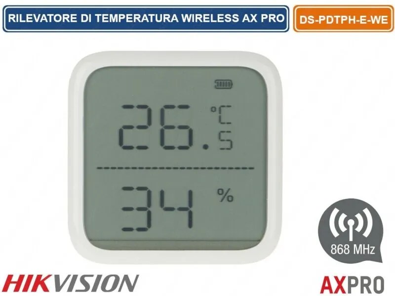 Hikvision - ds-pdtph-e-we ax pro Rilevatore di temperatura wireless