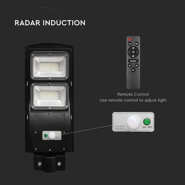 Lampada solare da esterno LED dimmerabile 8W 6000K IP65 9000mAh + DO