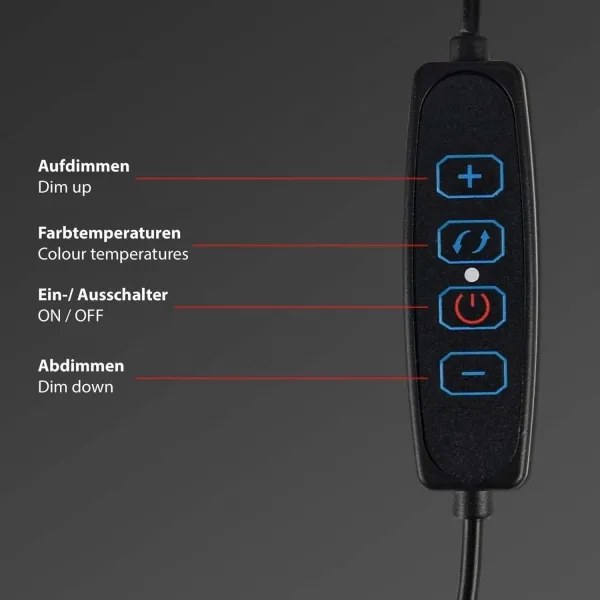 Briloner 2303-015 - Luce LED dimmerabile per schermo LED/3,5W/230V 2700/4000/6500K
