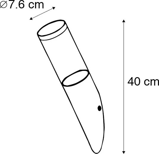 Lampada da parete per esterni moderna in acciaio IP44 - Rox