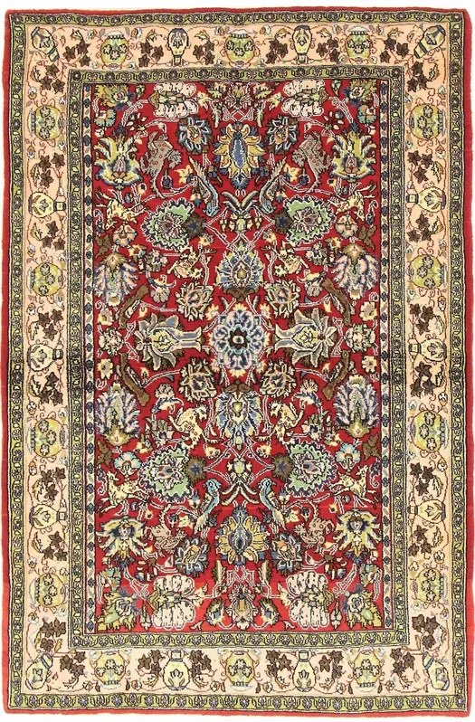 Ghom Tappeto persiano 170 x 100 Rosso (Iran) Annodato A Mano