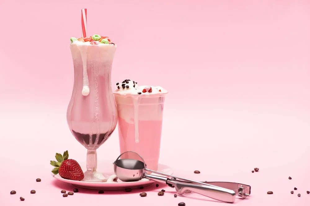 Carta da parati – Frullato di latte rosa