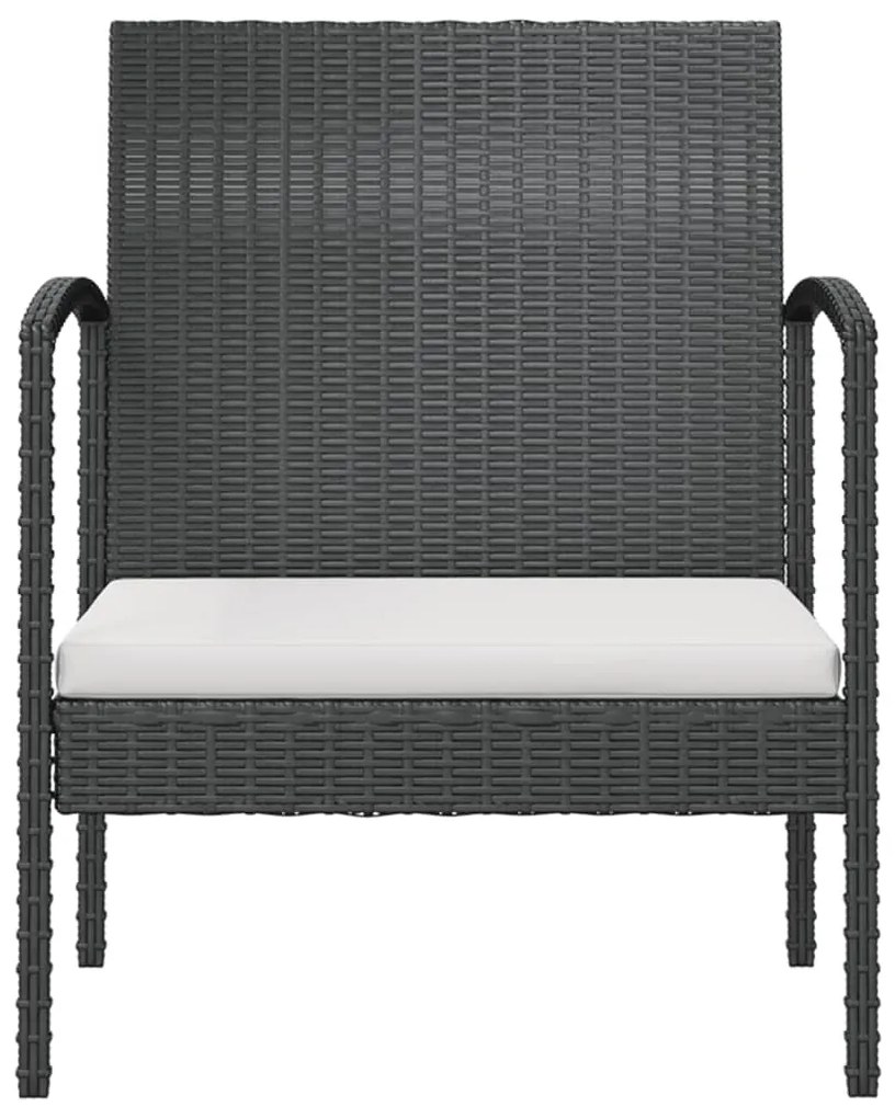 Set Divani da Giardino 16 pz con Cuscini in Polyrattan Nero