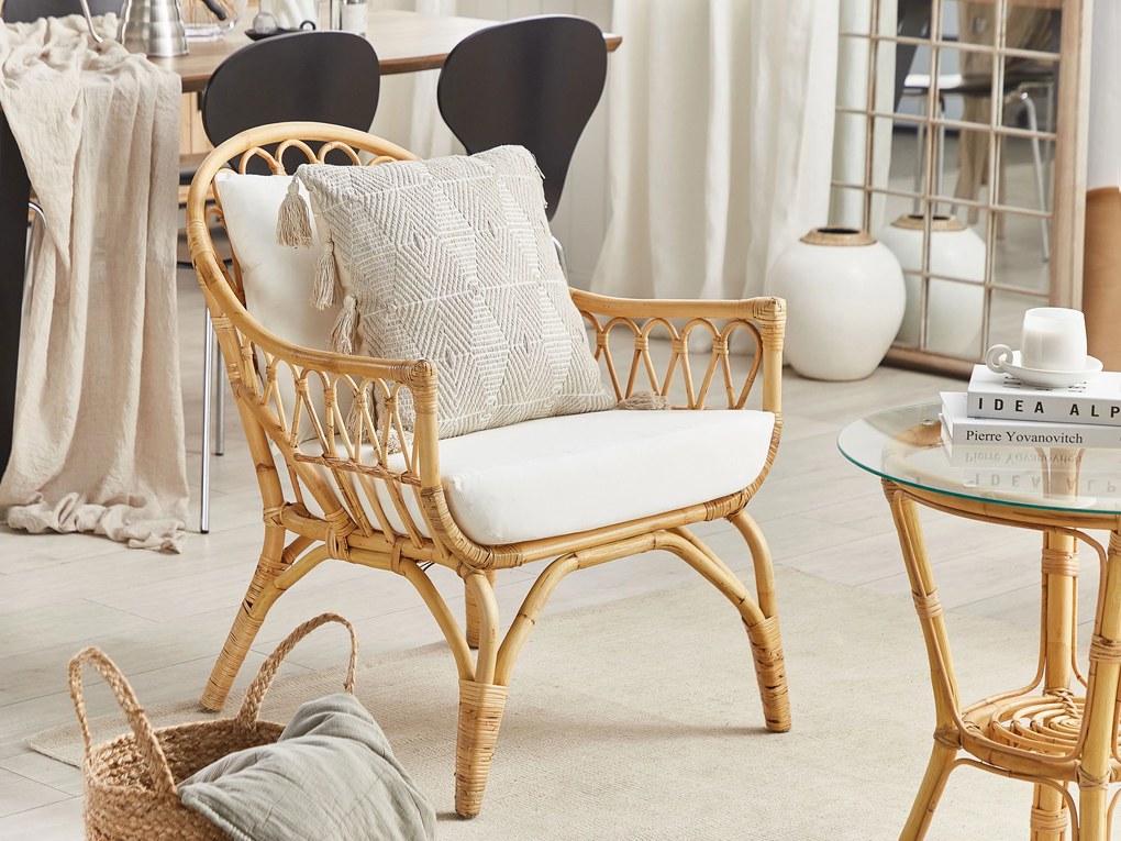 Set da giardino 4 posti in rattan naturale SIBARI Beliani