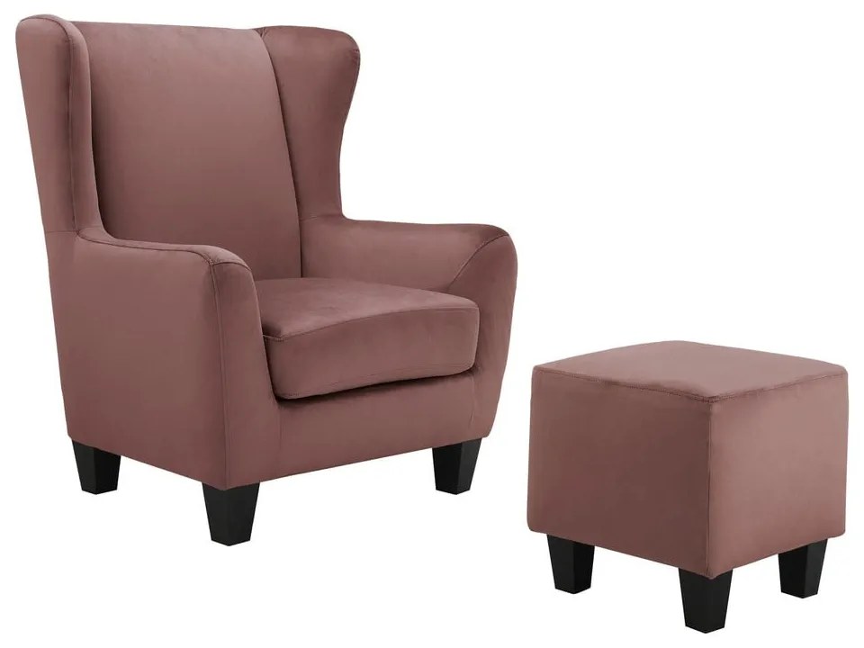 Poltrona in velluto rosa Zhili - Støraa