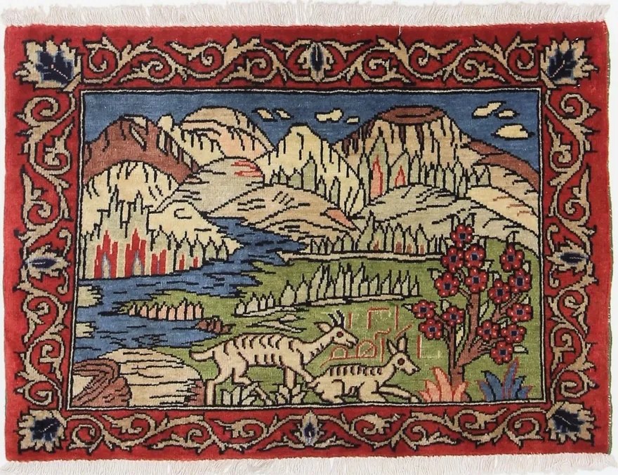 Sarouk Tappeto 80 x 60 (Iran) Annodato A Mano