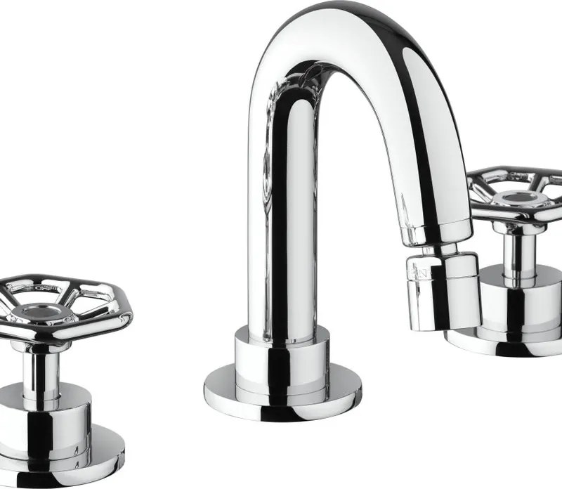 Rubinetto per bidet Flower 3 fori JACUZZI RUBINETTERIA getto laminare cristallino  cromo