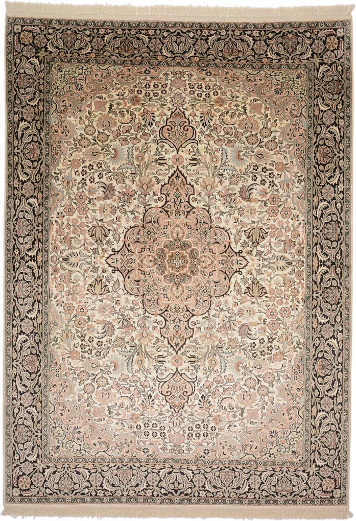 Cashmere Silk Tappeto 260x190 (Indian) Annodato A Mano