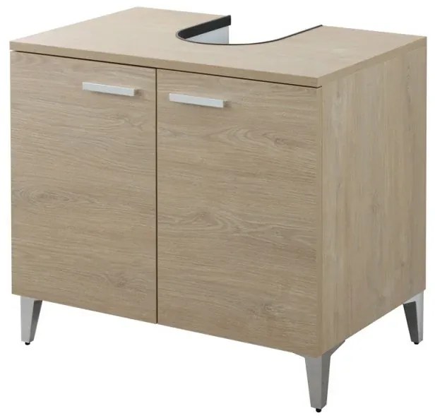 Mobile sotto lavabo universale 70 cm rovere dolomite con 2 ante Desya