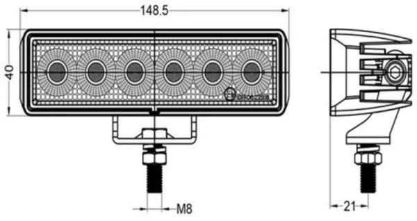 Faretto LED per auto  OSRAM LED/24W/10-30V IP68 5700K