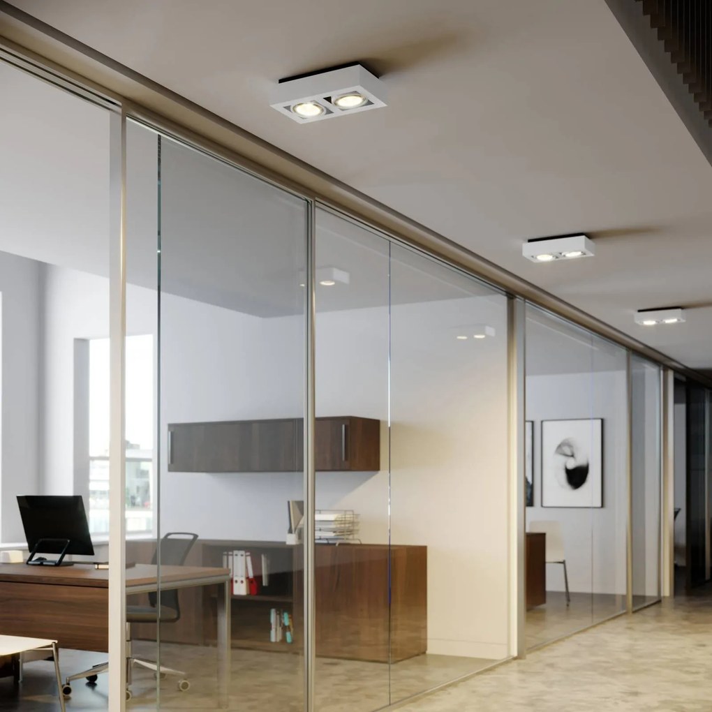 Plafoniera soffitto Ronka Arcchio, dimmerabile, Bianco / Opale, Soggiorno / Sala da pranzo, Alluminio, Moderno, Plafoniera