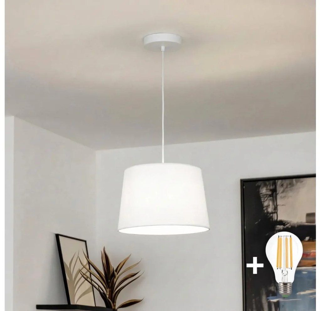 Brilagi - Lampadario LED a sospensione con cavo CERIA 1xE27/40W/230V Ø 30 cm bianco