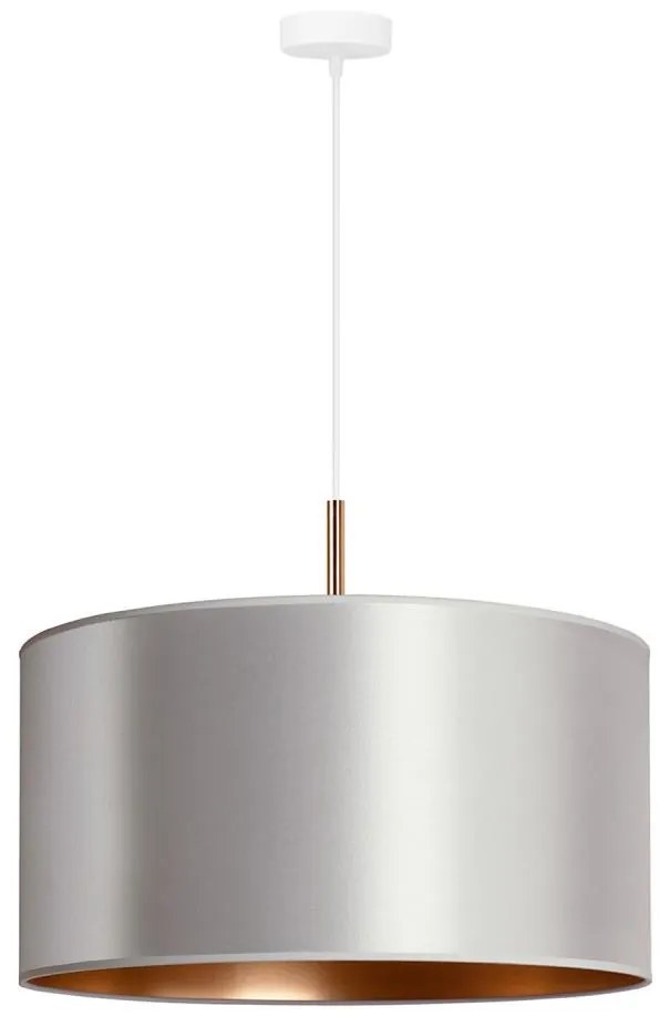 Duolla - Lampadario a sospensione con filo CANNES 1xE27/15W/230V diametro 45 cm argento/rame