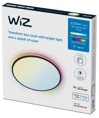 WiZ - LED RGBW Plafoniera dimmerabile RUNE LED/21W/230V Wi-Fi nero