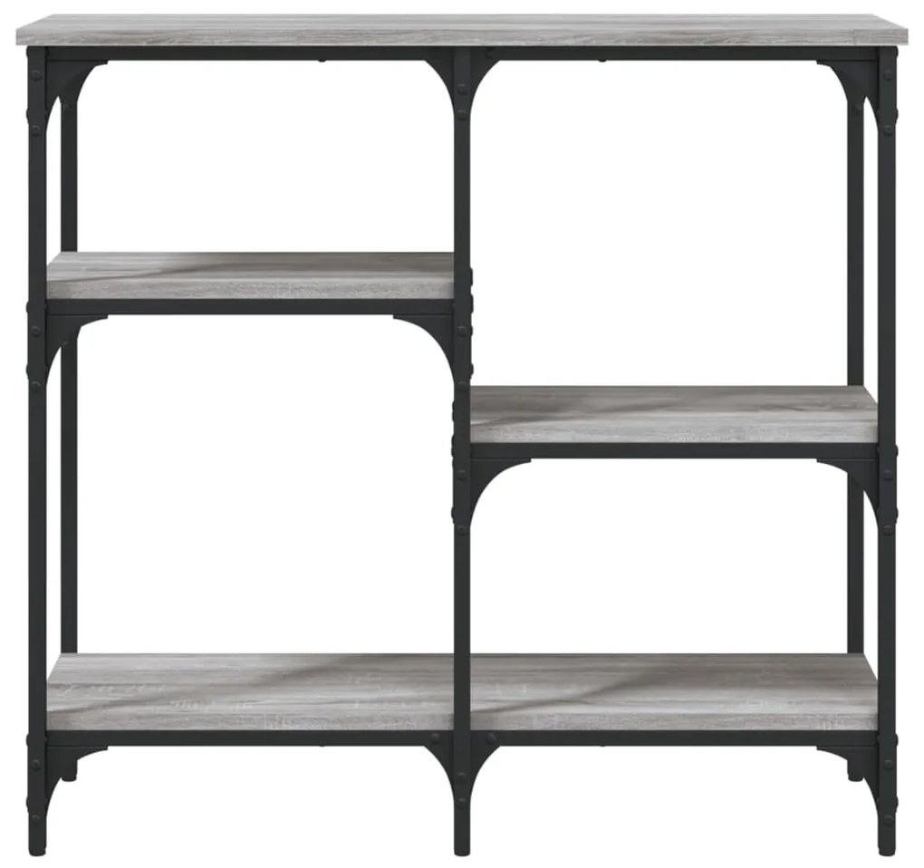 Tavolo consolle grigio sonoma 80x29x75 cm in legno multistrato