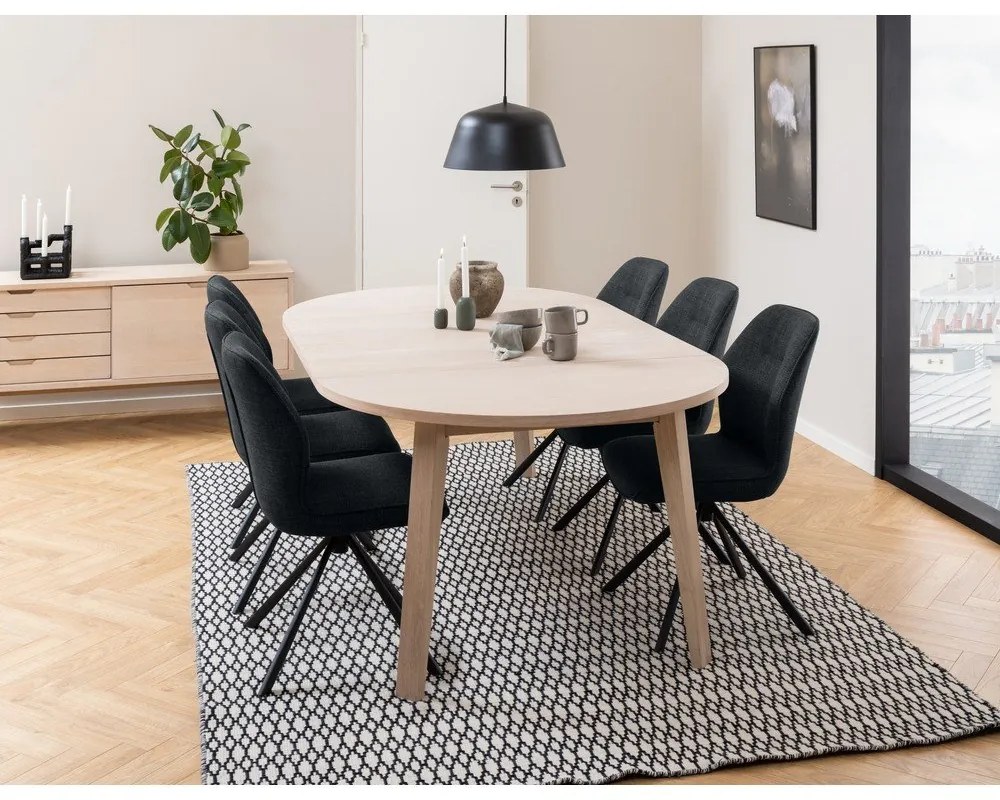 Tavolo da pranzo rotondo pieghevole con piano in rovere ø 120 cm A-Line - Actona