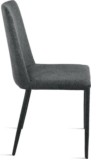 Sedia imbottita in tessuto Grigio Fumo ETTORE 2 sedie