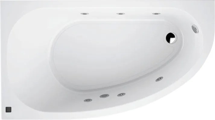 Vasca idromassaggio asimmetrica SANYCCES 160 x 160 cm bianco