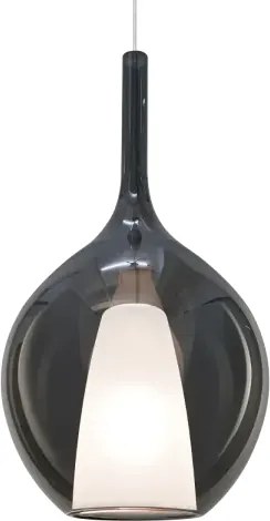 Kalique lampadario sospeso 1 luce attacco e27 doppio vetro satinato...