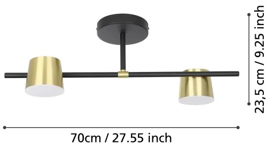 Eglo 39983 - Lampadario a plafone LED ALTAMIRA 2xGU10/4,6W/230V 3000K oro