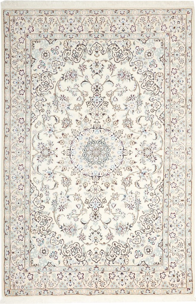 Nain Tappeto 210x140 Beige (Iran) Annodato A Mano