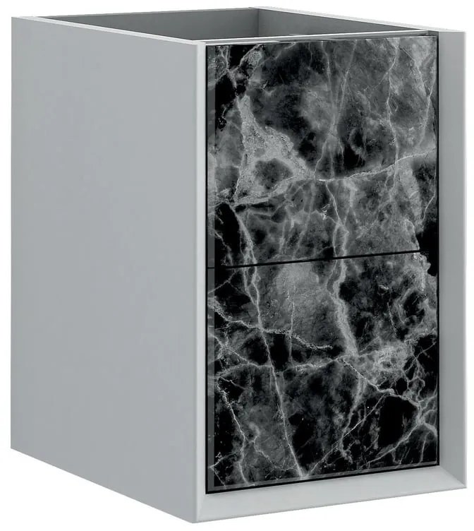 Estensione per mobile da bagno Bellagio 2 cassetti bianco L 35 x H 48 x P 46 cm