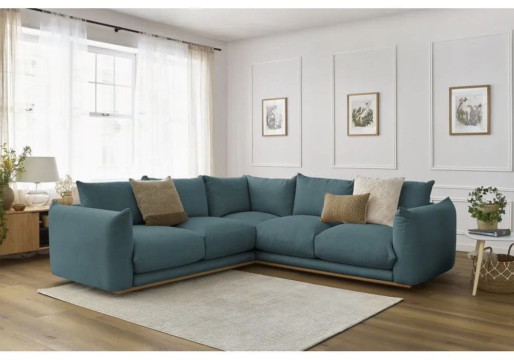 Divano angolare blu Ernest – Bobochic Paris