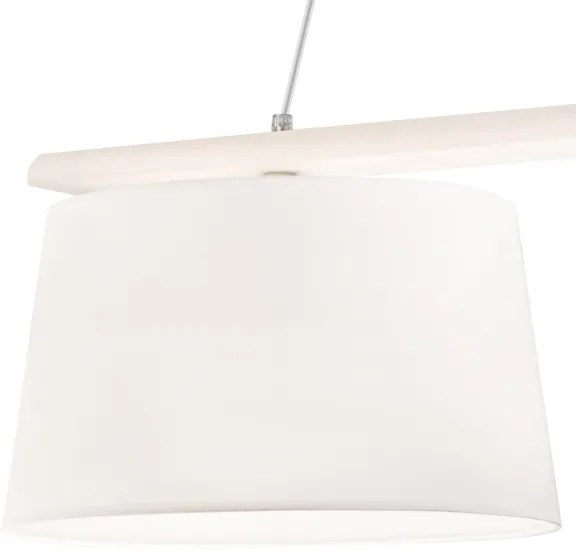 Lampadario sospeso con cavo AIDA 2xE27/60W/230V diam. 35 cm rovere/bianco
