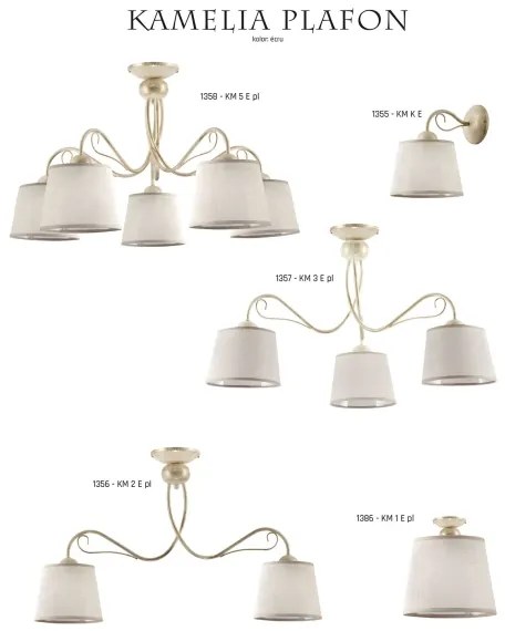 Jupiter 1357 - KM 3 PE - Plafoniera KAMELIA 3xE27/60W/230V