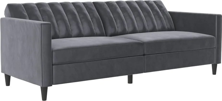 Divano grigio in velluto 207 cm Celine - Støraa