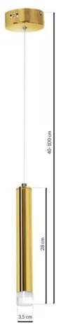 Lampadario LED a cavo GOLDIE LED/5W/230V dorato