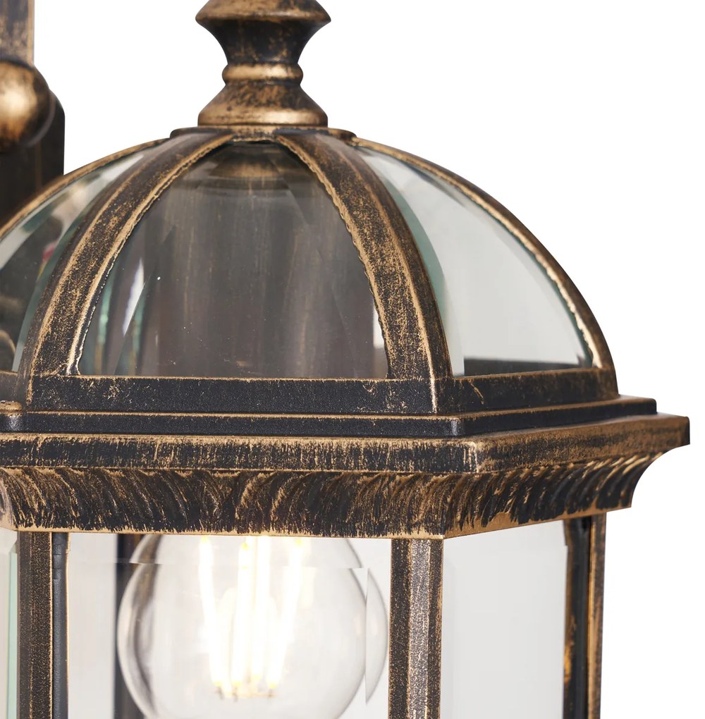 Lampada da parete da esterno classica oro antico IP44 - Glasgow