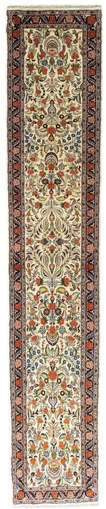 Sarouk Tappeto 60 x 340 Beige (Iran) Annodato A Mano