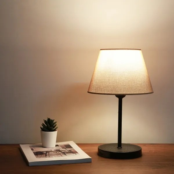 Lampada da tavolo AYD 1xE27/40W/230V beige/nera