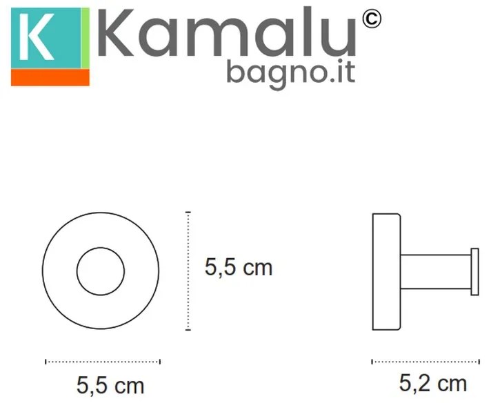 Kamalu - appendiabiti bagno in acciaio inox finitura nera opaca | mira-n