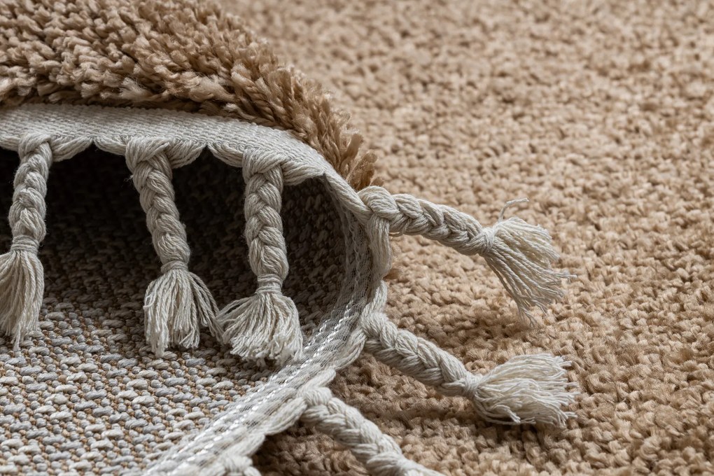 Tappeto BERBER 9000 cerchio beige Frange berbero marocchino shaggy