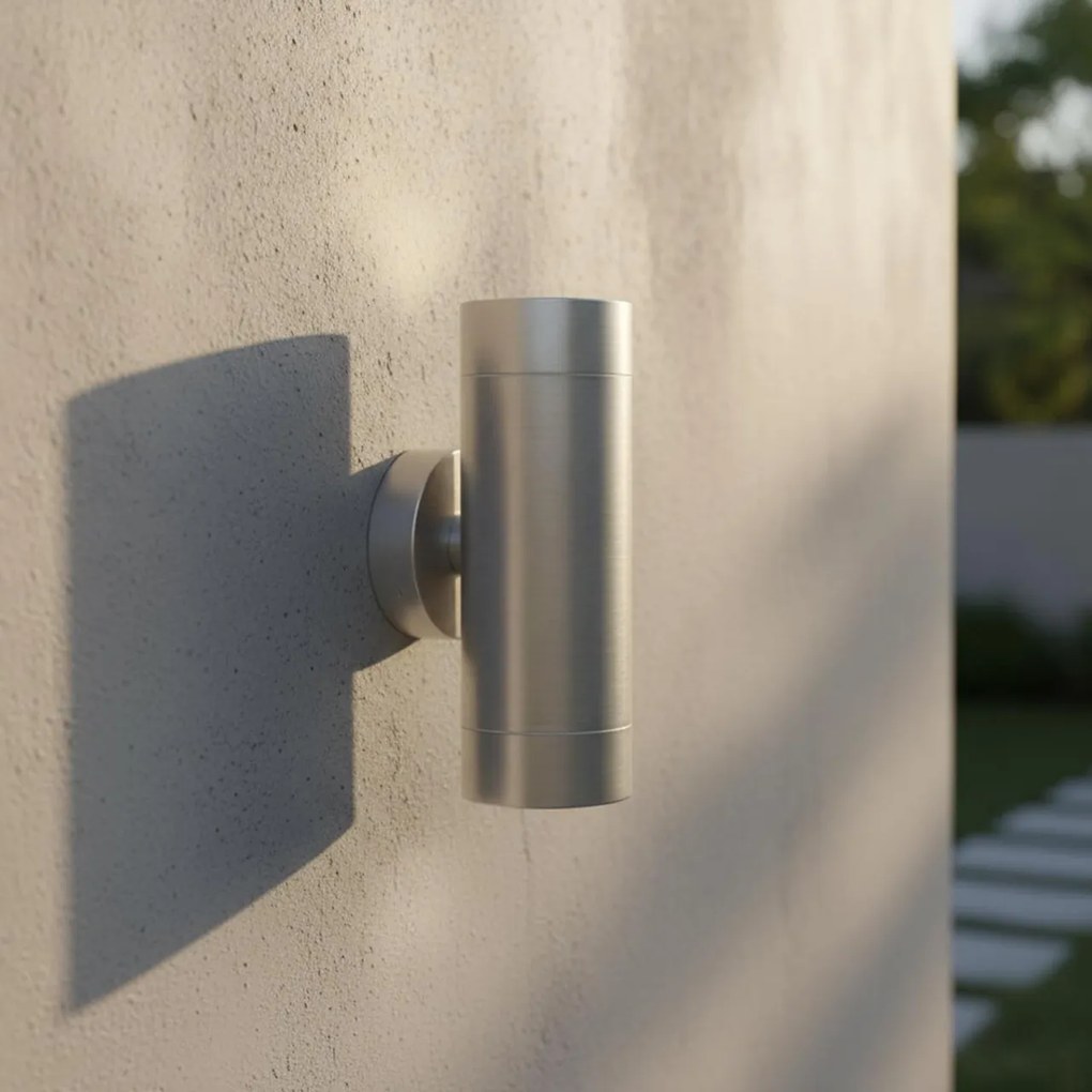 Applique Cilindrica Bidirezionale IP65 GU10 Inox Colore Inox