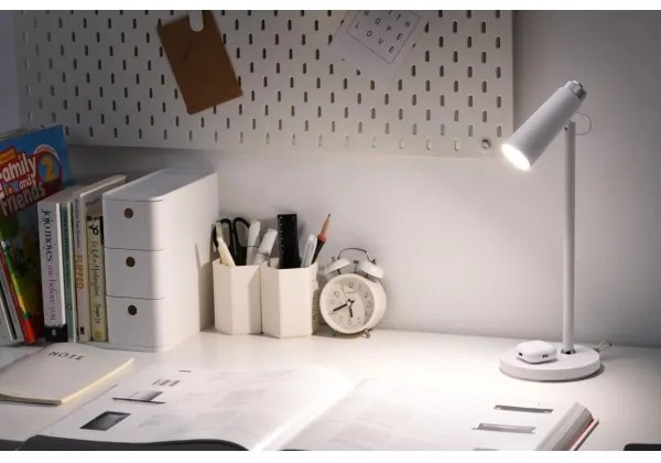 Immax 08990L - Lampada da tavolo LED dimmerabile con Qi di ricarica TIT LED/12W/230V bianco