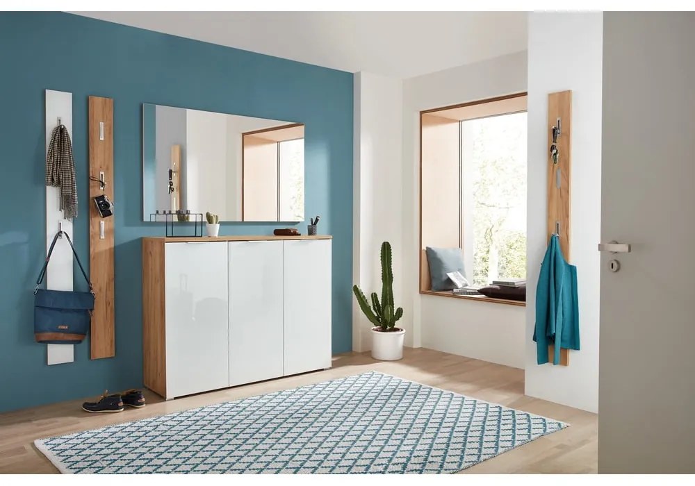 Armadio bianco in rovere con specchio 84x196 cm Telde - Germania