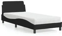 Letto con Materasso Nero 80x200 cm in Tessuto 3208286